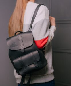 Women Leather Backpack,Leather School rucksack