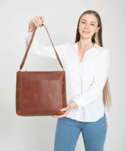 Leather Tote Bag for Women, Leather Shoulder Bag, Handmade Leather Tote