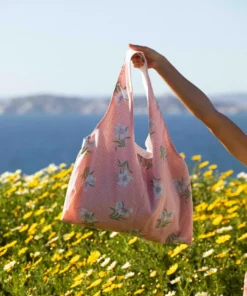 Marthe tote bag - vintage pink floral fabric